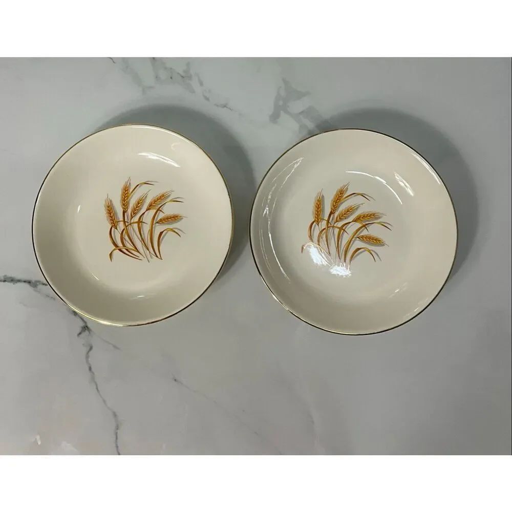 SET Of 2 Vintage Golden Wheat Bowls